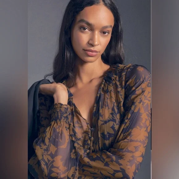 ANTHROPOLOGIE The Marais Printed Chiffon Mini Dress - Picture 5 of 14